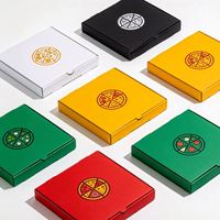 Nouvelle boîte à pizza personnalisée 2025, réutilisable, 33 35 CM 7/9/12 pouces, boîte d'emballage pour pizza en papier ondulé, boîte de livraison avec logo