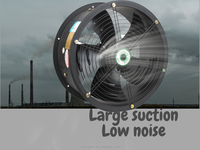 Ventilateur mural de grande taille 800 mm, 380 V, 2800 W, 28000 cmh, grand débit d'air, ventilateur d'évacuation en fonte, OEM