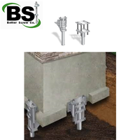 Supports de pont réglables système de jetée de poussée sous-jacente hélicoïdale pour système de réparation de mur de fondation