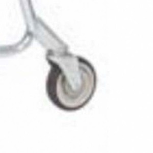 इनडोर उपयोग के लिए 5 'pu पहियों के साथ डबल डेकर शॉपिंग कार्ट स्टील सामग्री खरीदारी ट्रॉली - Product Image 5