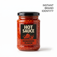 Étiquette alimentaire personnalisée en papier couché brillant écologique et imperméable pour emballage de sauce piquante, avec impression de logo de marque et autocollant en rouleau