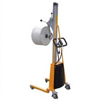 Chariot élévateur électrique portable 200 kg 1500 mm avec déplacement latéral hydraulique, mini gerbeurs électriques pour la manutention de rouleaux