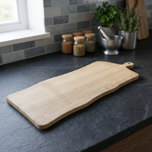 Tagliere in Legno di Faggio Naturale 100x16cm Ecologico DEMOLLI Made in Italy con Manico in Metallo Multiuso - Product Image 2