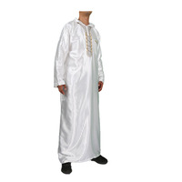 Thobe pour homme adulte en coton, grande taille, couleurs brillantes, à capuche, manches longues, style africain Kanzu