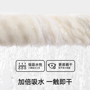 Serviette de bain en polaire corail 40x80cm, forte absorption, séchage rapide, usage domestique, couleur unie, serviette rectangulaire - Product Image 1