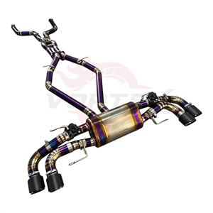 Vortex Titanium Purple Valved Catback <b>Exhaust</b> for Alfa Romeo Stelvio QV 2.9T with Center Drum Quad Carbon Tips System Mod - Product Image 2