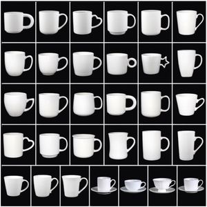 Tasses à café personnalisées en céramique blanches de 11 oz avec poignée, vierges pour sublimation, vente en gros - Product Image 6