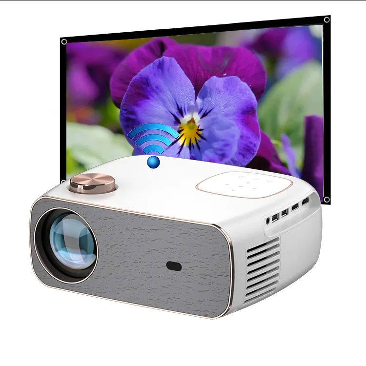 Rigal RD-882 Bluetooth 1080P özel LOGO ev sineması film Video açık filmler için kablosuz HD ayna projeksiyon ekranı