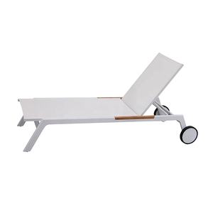 सफेद लक्जरी उद्यान पूलसाइड चेज़ सनबेड फर्नीचर आउटडोर पैटियो पूल टेक एल्यूमीनियम सूर्य लाउगर कुर्सी - Product Image 2