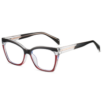 Montures de lunettes optiques unisexes anti-lumière bleue, style œil de chat, surdimensionnées, tendance, grises, en TR90, motif papillon minimaliste japonais, vente en gros
