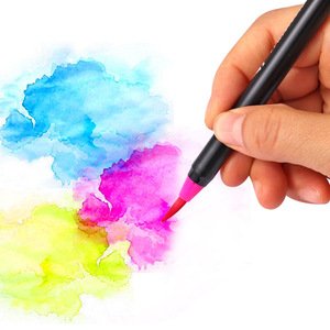 Foska, fácil <span class=keywords><strong>de</strong></span> limpiar, diseño ergonómico <span class=keywords><strong>de</strong></span> agarre, múltiples colores, bolígrafos flexibles no tóxicos para pintura acrílica y gouache - Product Image 3