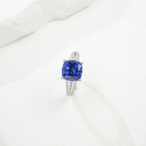 925 Silver Sapphire Pear shaped Women's Exquisite Style - Product Image 1