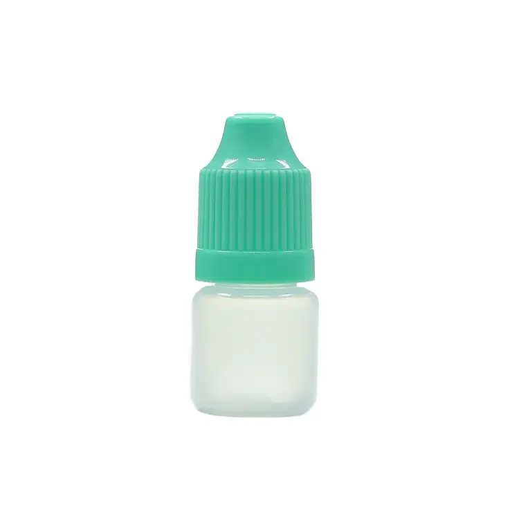 Eco 친절한 눈 점적기 대마 기름 머리 염료 짜기 플라스틱 작은 유리병 5 ml hdpe 짜기 병