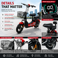 Bicicleta Eléctrica Urbana de Alta Calidad para Adultos, Pequeña, 2 Asientos, 3 Velocidades, Sensor Digital Electrónico, Bicicleta de Carretera en Venta