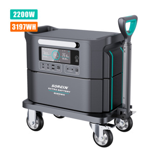 Sorein 3kWh Pure Sine 3000W Portable Power Station <b>Solar</b> Generator Ac Power Station 3000W for Home to Battery Operated - Product Image 1