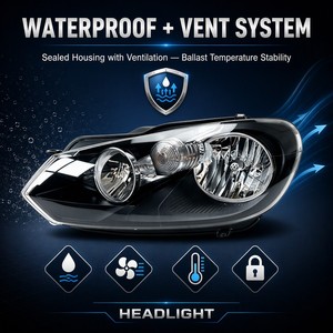 Faro Delantero Izquierdo OEM 5K1941005S 5K1941006S Xenón Bi-Xenón D1S LED DRL con Lente de Proyector para <span class=keywords><strong>VW</strong></span> <span class=keywords><strong>Golf</strong></span> Mk6 GTI PQ35 Hatchback - Product Image 6