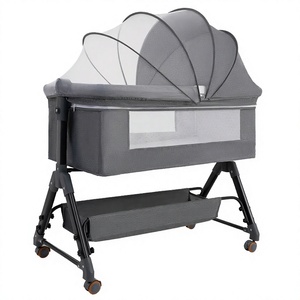 Cuna Plegable Multifuncional Moderna de Metal, Cuna Portátil para Bebés Recién Nacidos, Cuna para Dormir, Uso Hospitalario, para Padres, KANG LUO - Product Image 3