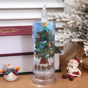 Velas blancas sin llama navideñas <span class=keywords><strong>con</strong></span> velas LED de mecha móvil parpadeante <span class=keywords><strong>con</strong></span> pilas de Papá Noel <span class=keywords><strong>con</strong></span> temporizador remoto - Product Image 3