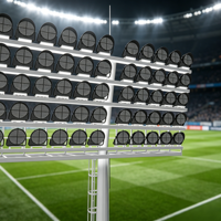 Projecteur LED anti-éblouissement OEM 1000W IP66 140lm/W pour stade, mât de 35m pour éclairage de terrain de football