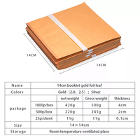 Top Qualité 14X14 Cm 25 Feuilles/Livret Feuille De Cuivre À La Main Feuille D'or Feuille Papier pour Meubles Plafond Décor