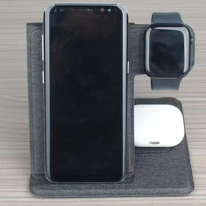 ที่ชาร์จโทรศัพท์มือถือแบบไร้สายพับได้3IN1หนังขนาดเต็มสำหรับใส่นาฬิกาหูฟังแบบซ่อนแท่นชาร์จมือถือแบบไร้สายสำหรับโทรศัพท์มือถือทุกรุ่น - Product Image 6