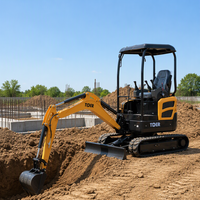 Mini-excavatrice TDER, prix d'usine Chine, 0,65 m³, machine d'excavation pour la construction