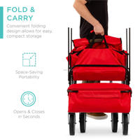 Chariot pliable robuste, imperméable, respirant, grande capacité 360 LBS, tout-terrain, quatre roues, pour la plage