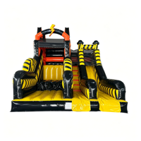 Plateforme de saut gonflable Lightning - Toboggan sec commercial en PVC pour extérieur