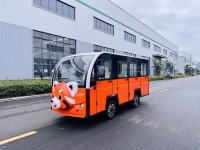 DAOD Navette touristique Panda Rouge 11 places, Voiture électrique de tourisme au design de dessin animé mignon avec portée et vitesse personnalisables
