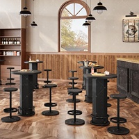 Ensemble de mobilier de restauration OEM ODM durable pour cuisine, cafétéria, café, bistrot, bar, restaurant commercial, table et chaises de salle à manger