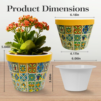 Pot de fleurs 3D style européen, vase en plastique, kit de bricolage, artisanat écologique, art déco, décoration moderne pour la maison, pour les amateurs de fleurs, fête des mères