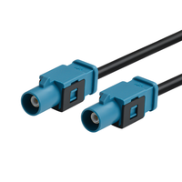 Câble coaxial FAKRA Z Code RG174 50 à angle droit, double blindage en cuivre tressé pour antenne GPS, navigation/communication automobile