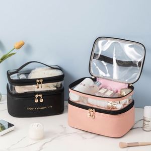Custom Large Women Cosmetic Bags Organizer Beauty Case PU Leather Waterproof Zipper Make up Bag Travel Makeup Bag - Product Image 6