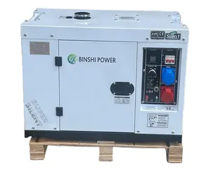 छोटे 10kw 12kva 3 चरण साइलेंट डीजल जनरेटर सेट पावर डायनेमो होम पावर इनवर्टर प्लांट पोर्टेबल डीजल जनरेटर 10kw