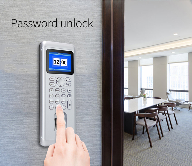 Employee Fingerprint Access Control and Attendance Machine Supports Password, ID Card, and USB Drive for High-speed Downloading.