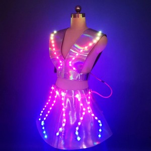 Minigonna da Donna per Adulti con LED Lampeggianti Multicolore, <span class=keywords><strong>Costume</strong></span> per Spettacoli <span class=keywords><strong>in</strong></span> Poliestere - Product Image 6