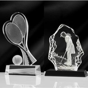 बास्केटबॉल फुटबॉल टेनिस वॉलीबॉल-लोक कला शैली के लिए स्पोर्ट्स सीरीज पॉलिश्ड क्रिस्टल ट्रॉफी - Product Image 6