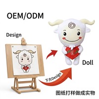 Jouet anti-stress en peluche personnalisé avec logo, en coton PP, design mignon, best-seller