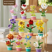 Blocs de construction Nano Bricks, Micro Bouquet de fleurs éternelles, Rose, Tournesol, Plante en pot, Ornement, Jouet d'assemblage, Cadeau