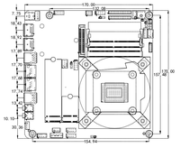 AMD Industrielles Mini-ITX-Motherboard Ryzen 5 7535HS 2 LAN DDR5 Max 64GB Dual HD 4K Display SATA3.0 M.2 NVME SSD