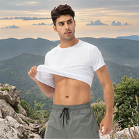 T-shirt de sport OEM personnalisé pour homme, 100 % coton, séchage rapide, respirant, léger, manches courtes, couleur unie, pour la course estivale
