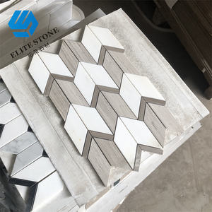 Mattonelle a rombo mosaico 3D in <span class=keywords><strong>marmo</strong></span> bianco di Carrara - Product Image 5