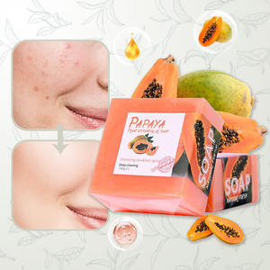 Jabón blanqueador de papaya orgánico OEM Savon de visage, aceite de Limpieza Profunda, jabón facial sólido, jabón de papaya KOJIC, Tailandia - Product Image 1