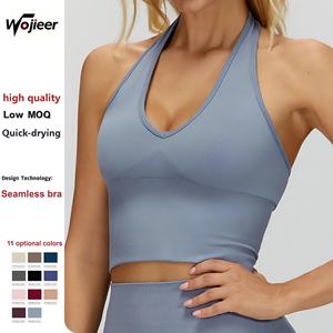 Soutien-gorge de sport respirant de style européen et américain, sans couture, avec col suspendu, antichoc, pour le yoga - Product Image 1
