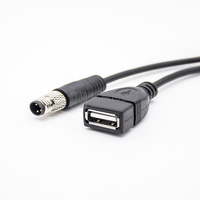 Connecteur étanche M8 IP65 à 4 broches, câble USB mâle vers femelle