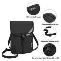 Nouveau Rfid Anti-Blindage et Vol Grande Capacité Pvc Oxford Tissu Passeport Document Sac En Gros