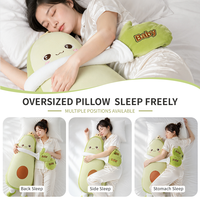 Coussin-oreiller unisexe en coton PP et polyester, modèle Avocado King, pour le sommeil, avec fonction de massage et de compression des jambes, hauteur 100-150 cm