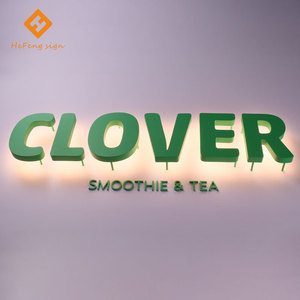 Insegne LED Retroilluminate Personalizzate in Verde - Lettere in Acrilico Illuminate per Negozi di Smoothie, Tè e Bar - Product Image 6
