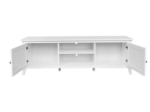 <span class=keywords><strong>Mesa</strong></span> de Televisión de Melamina Blanca con 2 Cajones - Product Image 3