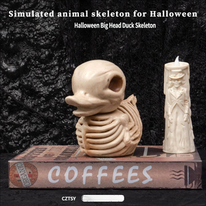 Decorazioni Horror di Halloween a Tema Scheletro per il Commercio Transfrontaliero, Ornamenti Scheletrici di Animali Simulati, Decorazioni per Bar, Scheletro di Piccola Anatra - Product Image 3